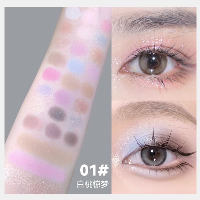 27-Color Eyeshadow Palette – Multi-Use, Low-Saturation Matte & Shimmer Shades