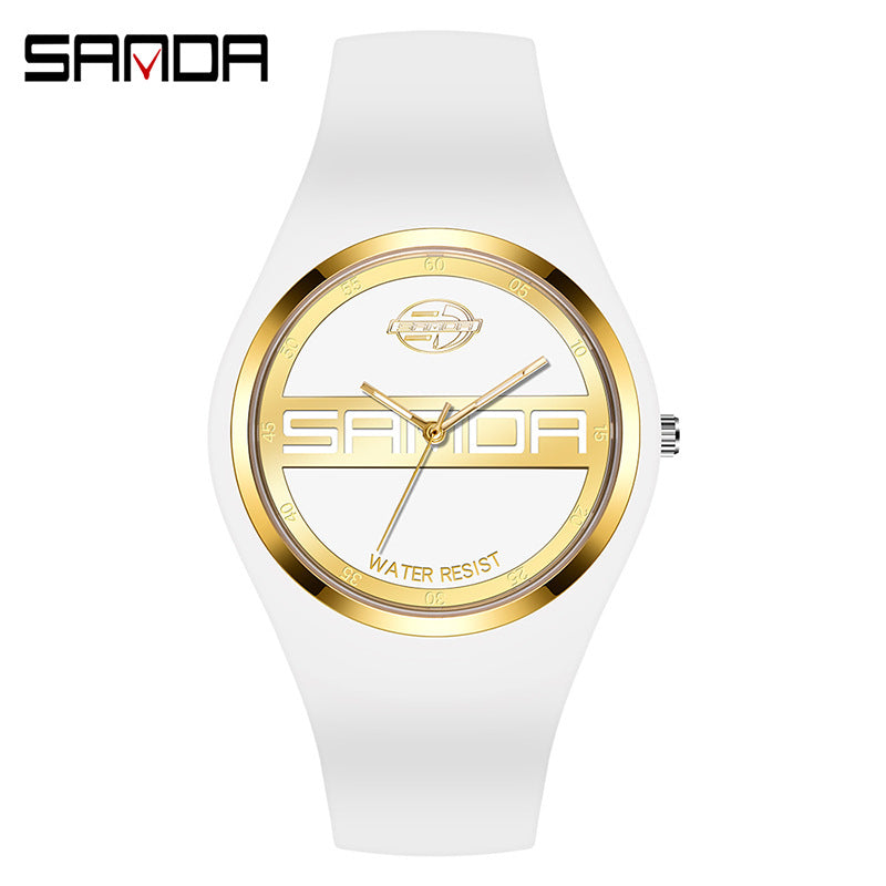 Sanda Jelly Series Quartz Watch – Waterproof Shockproof Sports Watch for Students