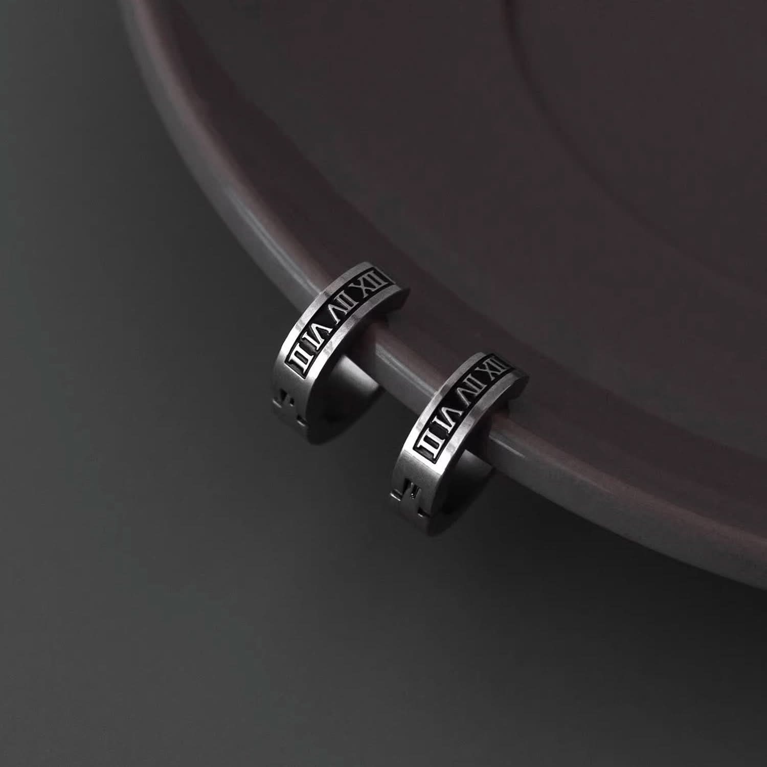 Men's Roman Numeral Ear Cuff - Non-Pierced Hoop Earrings