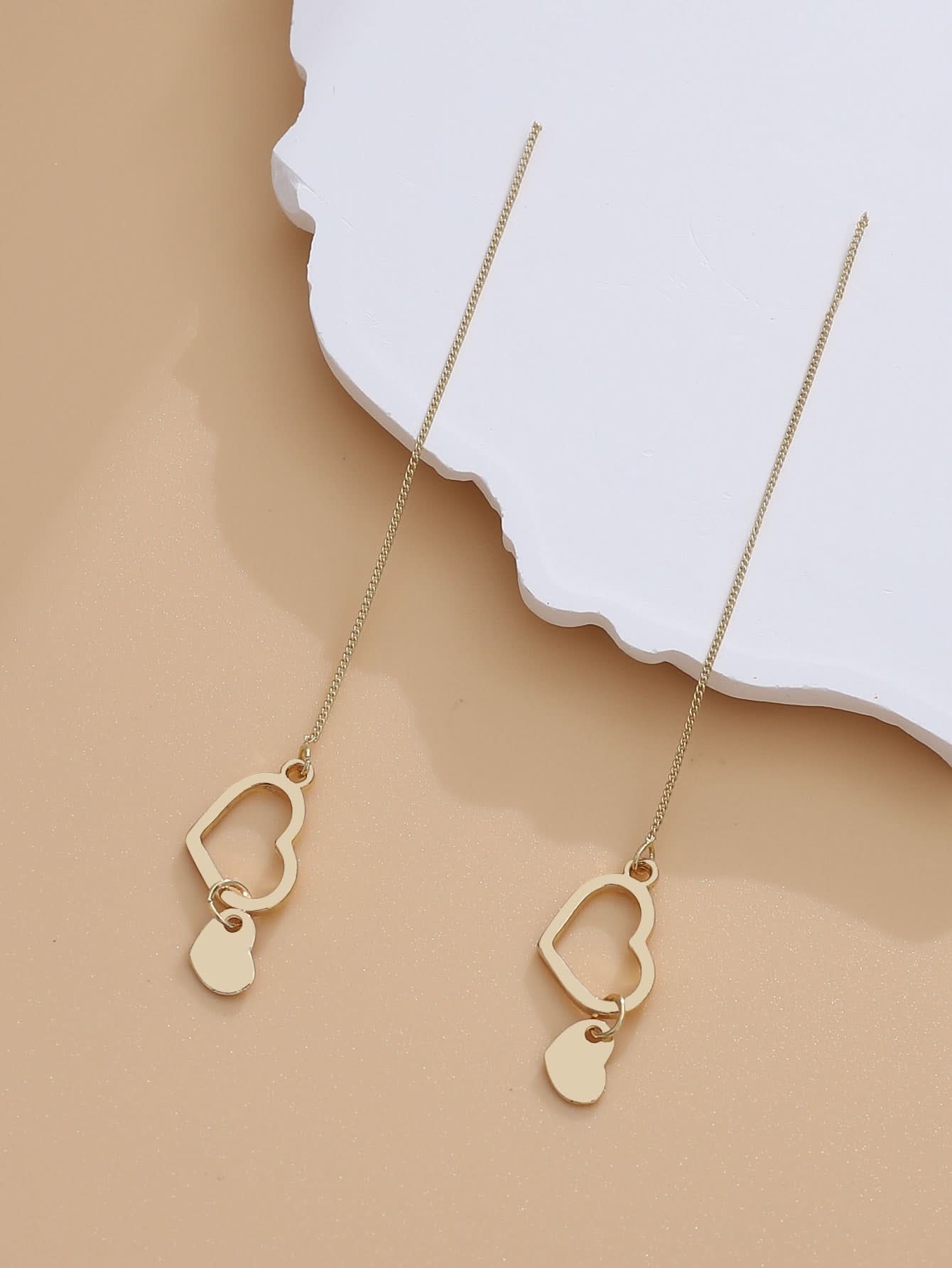 Love Heart Tassel Earrings for Women