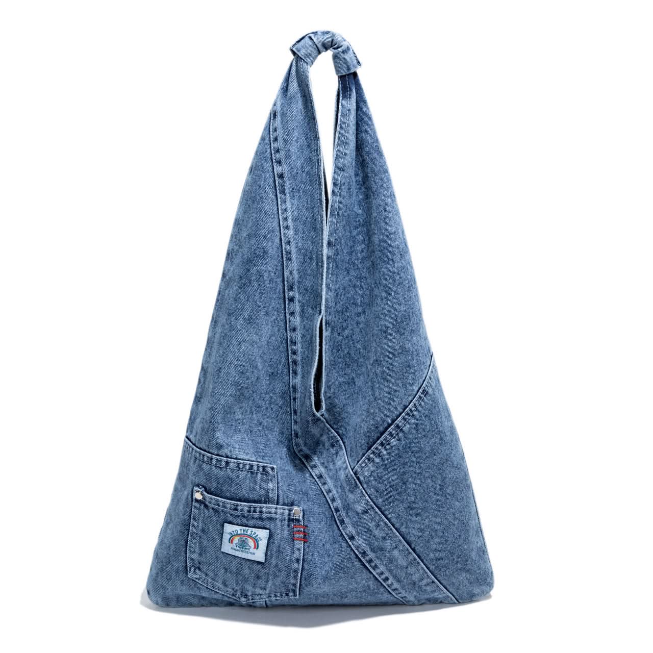 Retro Canvas Denim Shoulder Bag – Large-Capacity Street Style Bag for Women & Students