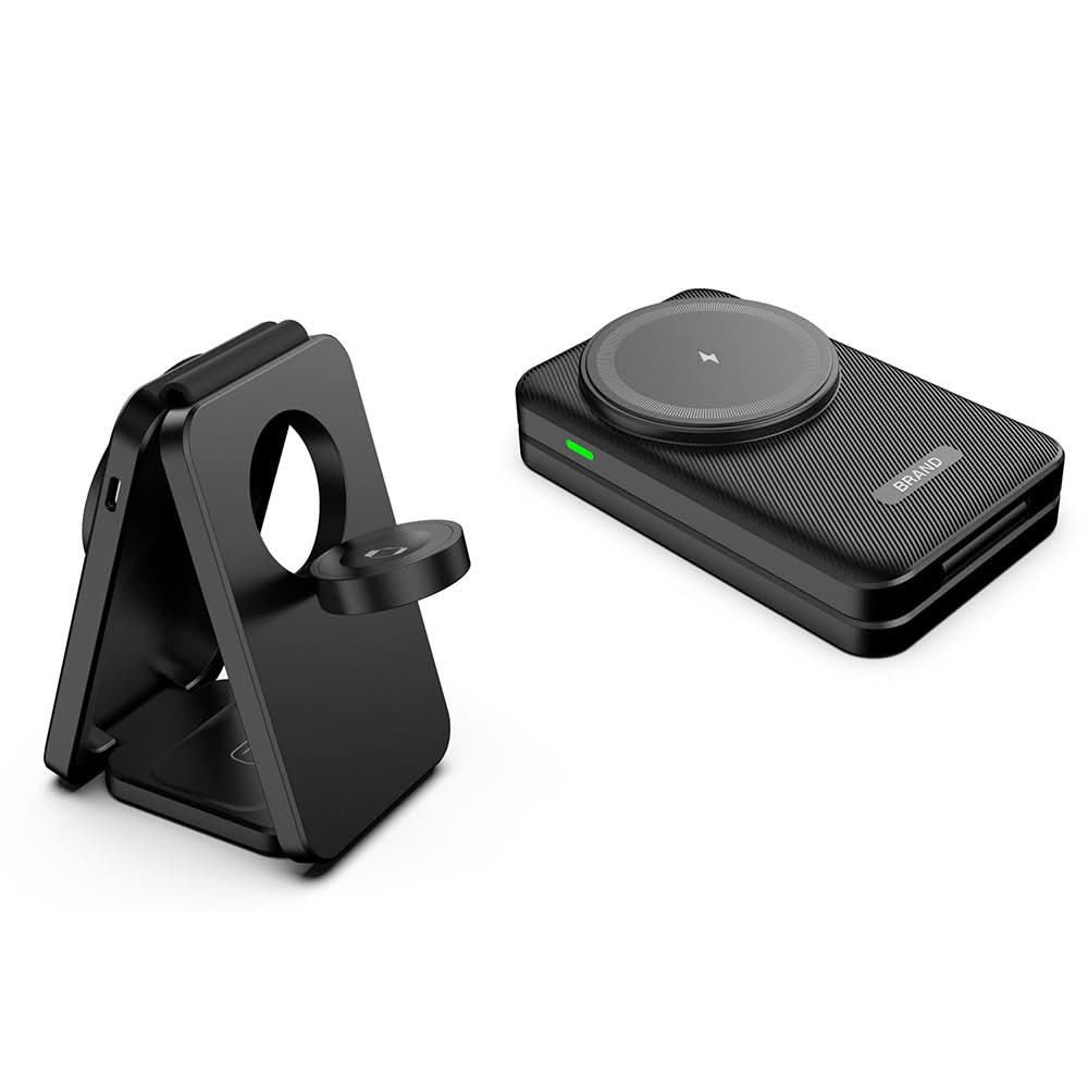 3-in-1 Folding Magnetic Wireless Charger – Fast Charging Station