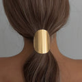 Sleek Metal Hair Cuff Rope – Minimal Chic Ponytail Holder for Women