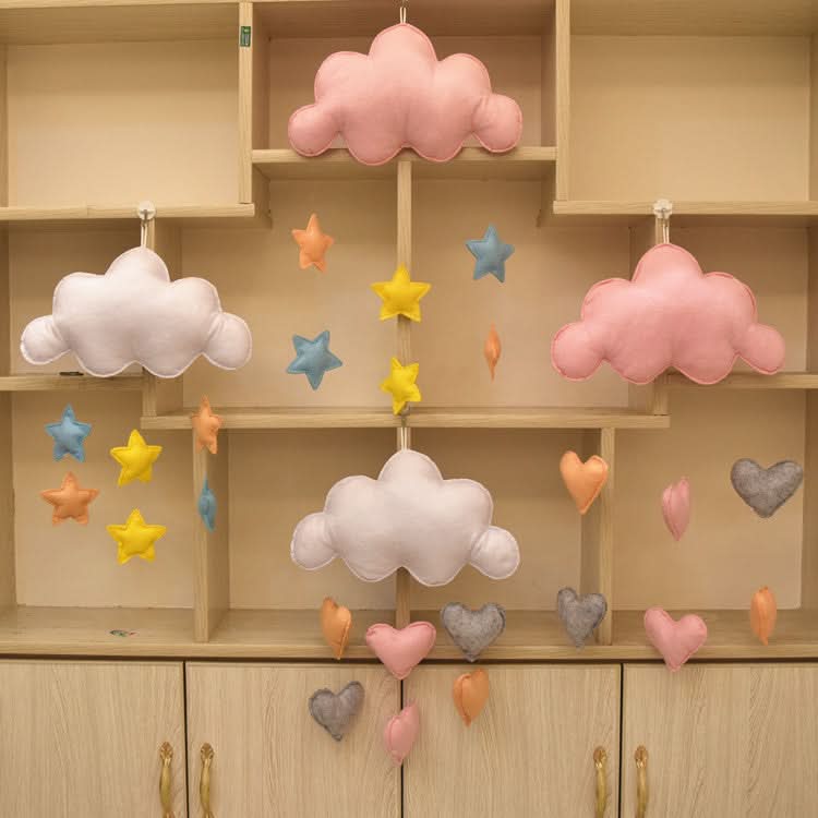 Whimsical Cloud Hanging Décor – 3D Soft Felt Nursery & Kids’ Room Pendant