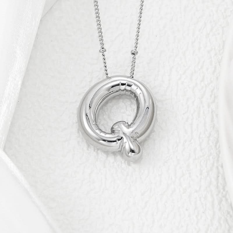 Silver-Plated Alphabet Pendant Necklace – Hip-Hop Style