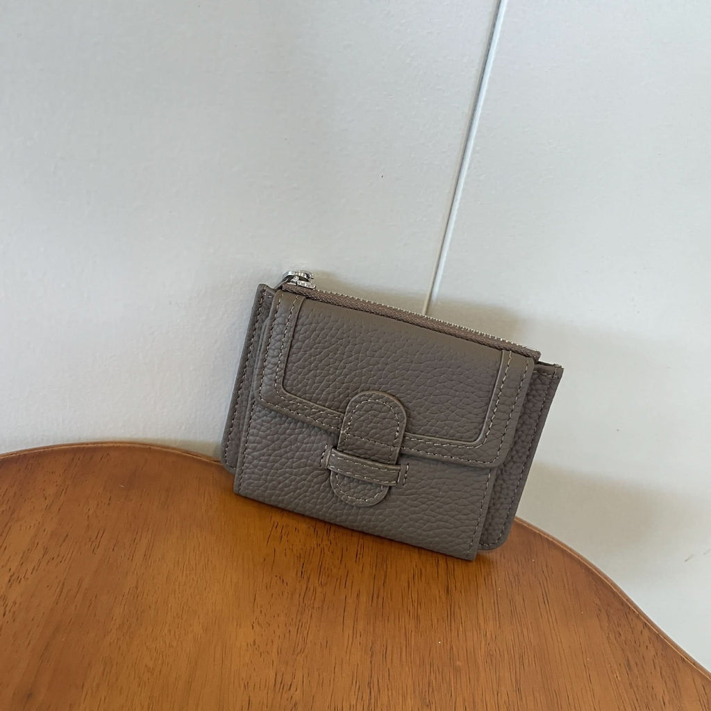 Slim Leather Card Holder & Coin Purse – Minimalist Multi-Card Wallet