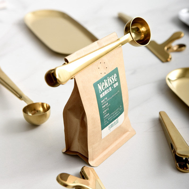 Stainless Steel Coffee Measuring Spoon with Bag Clip – 2-in-1 Coffee Scoop