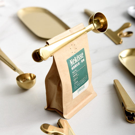 Stainless Steel Coffee Measuring Spoon with Bag Clip – 2-in-1 Coffee Scoop