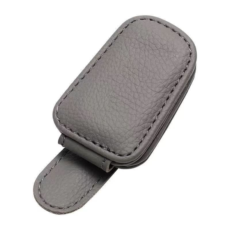 PU Leather Car Sun Visor Glasses Holder