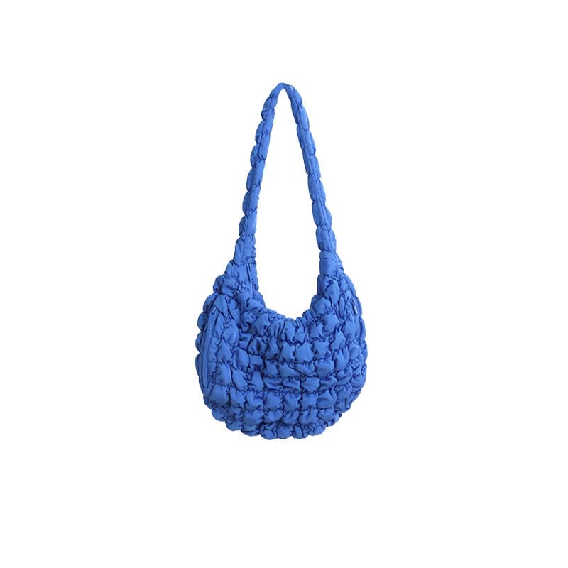 Cloud Pleated Large Nylon Shoulder Bag - Niche Design for Women