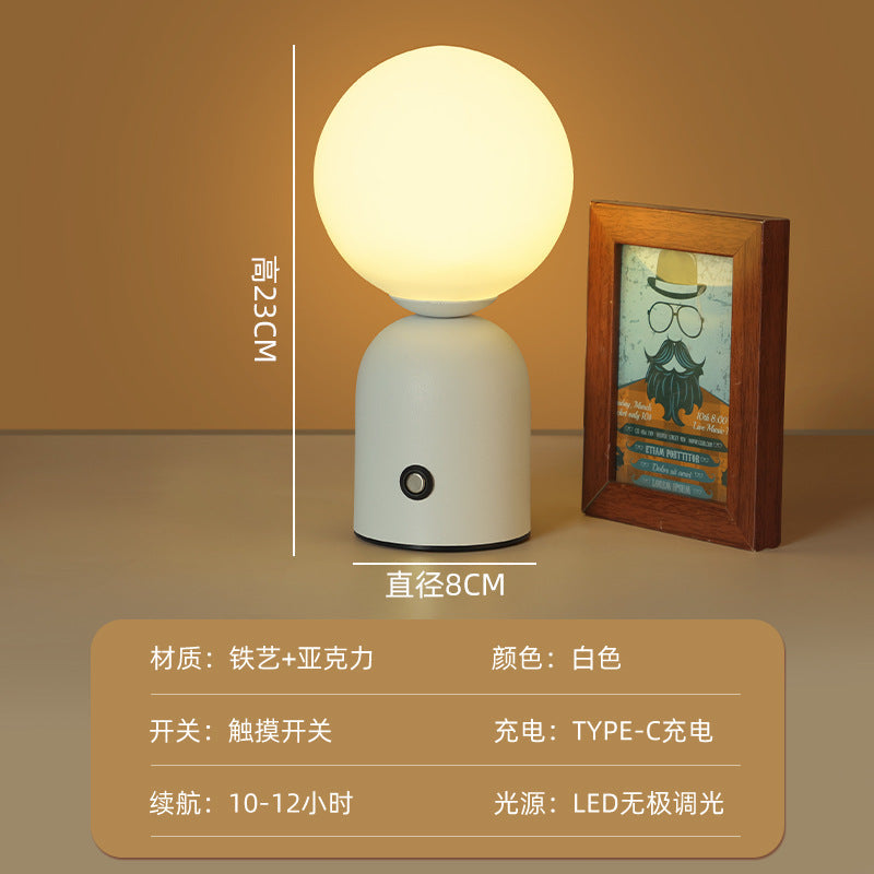 Nordic Macaron LED Table Lamp – Minimalist Desk & Bedside Ambient Light for Home & Café