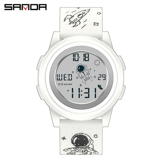 SANDA Astronaut Digital Watch – Unisex Luminous Waterproof Sports Watch