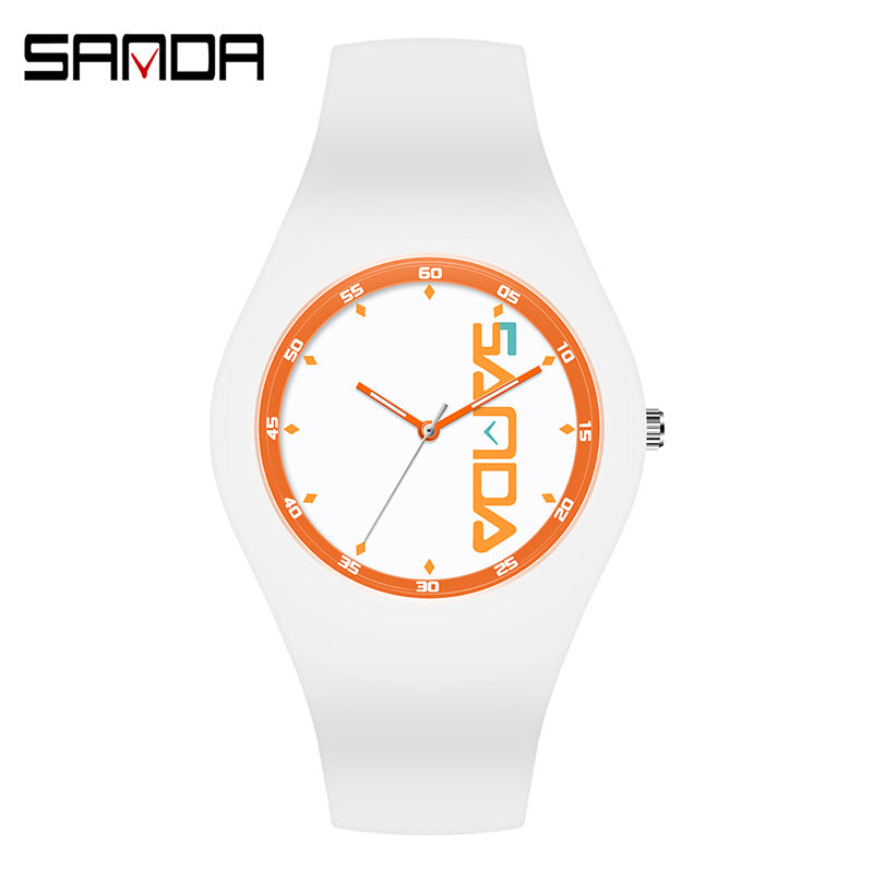 Sanda Jelly Series Quartz Watch – Waterproof Shockproof Sports Watch for Students