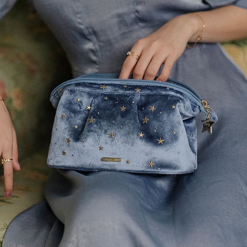 Velvet Makeup Bag - Dry & Wet Separation Storage