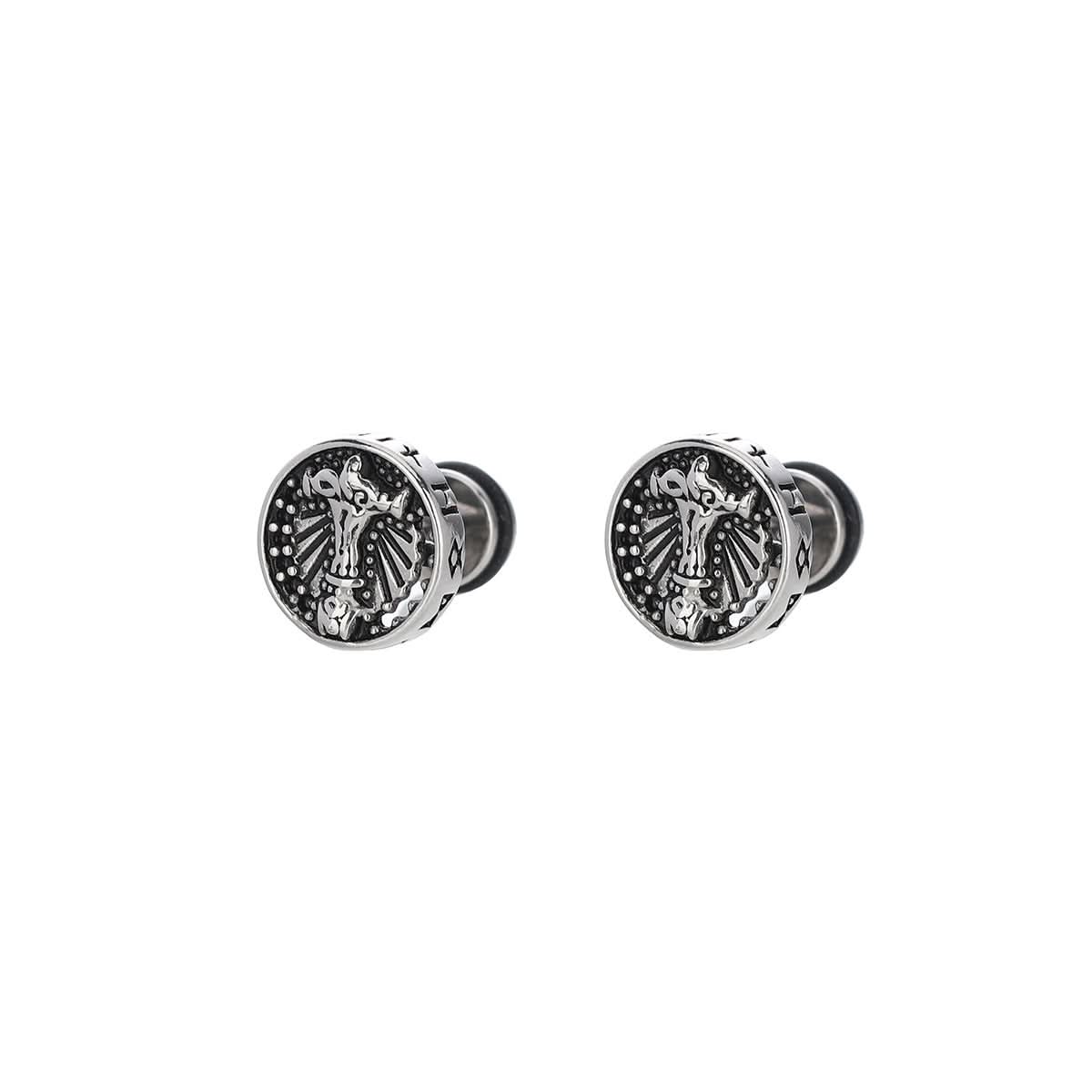 Men’s Retro Skull Earrings – Edgy Punk Style Jewelry