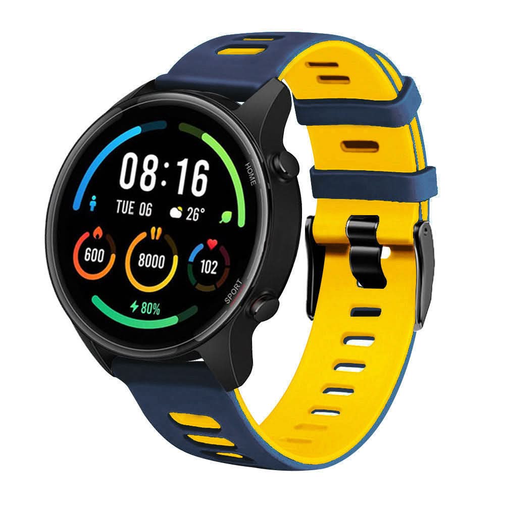 Suitable for Huawei GT3 sports watch with Samsung watch3 two-color breathable GT2 silicone wristband 20/22mm