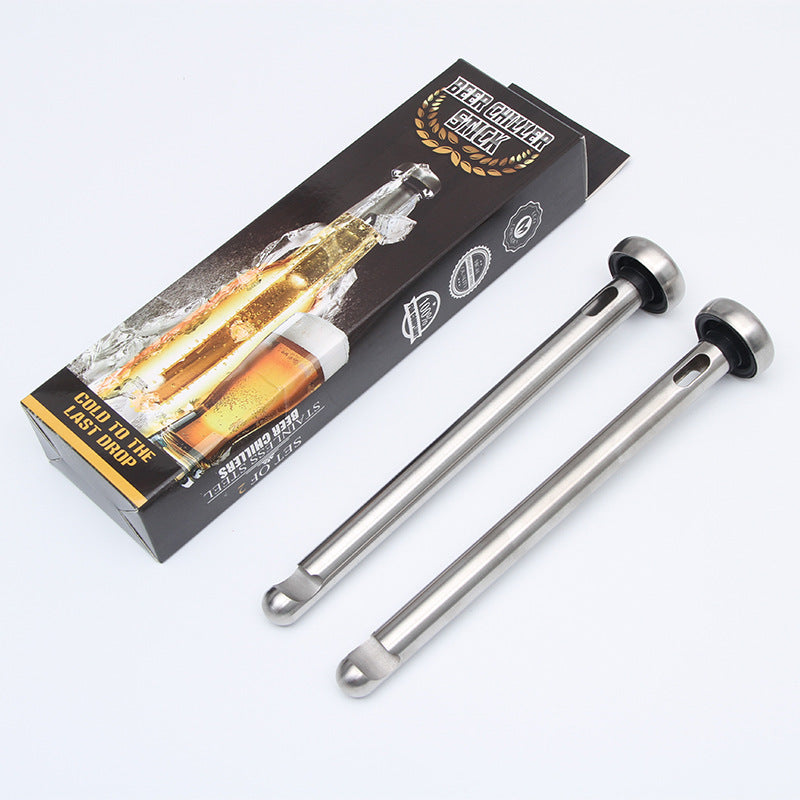 Stainless Steel Beer Chilling Sticks with Opener – Portable Beer & Wine Cooler