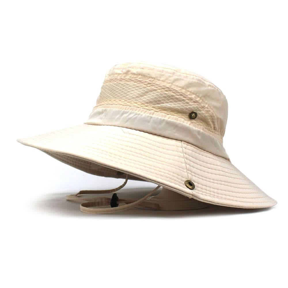 Wide Brim Bucket Hat – Unisex Cotton Sun Hat for Outdoor Sports, Foldable & Breathable