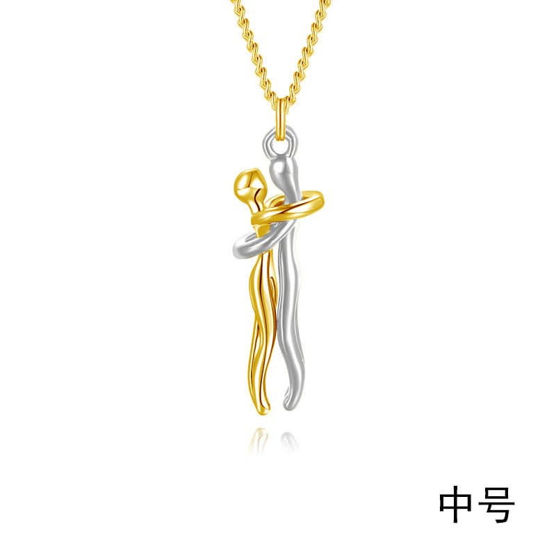 Unisex Couple Hug Necklace - High-End Gift