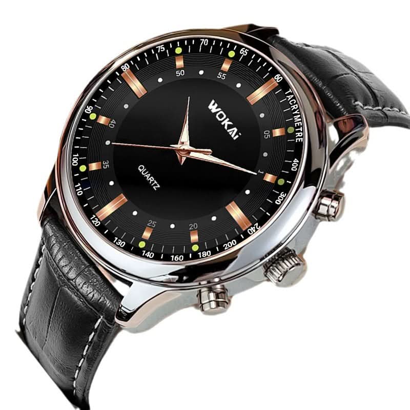Black Quartz Business Sports Watch