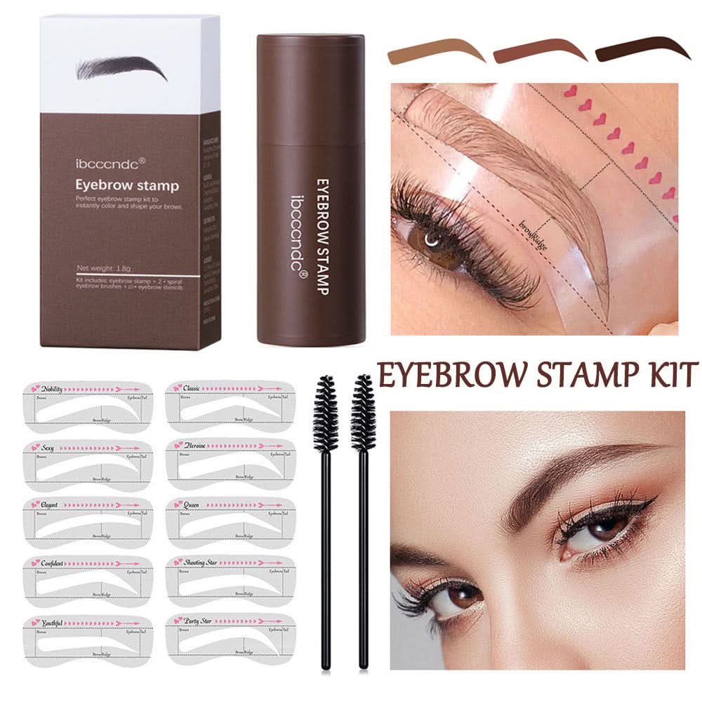 Eyebrow & Hairline Powder – Natural Hairline Shadow & Brow Filler, with Stencils & Brushes