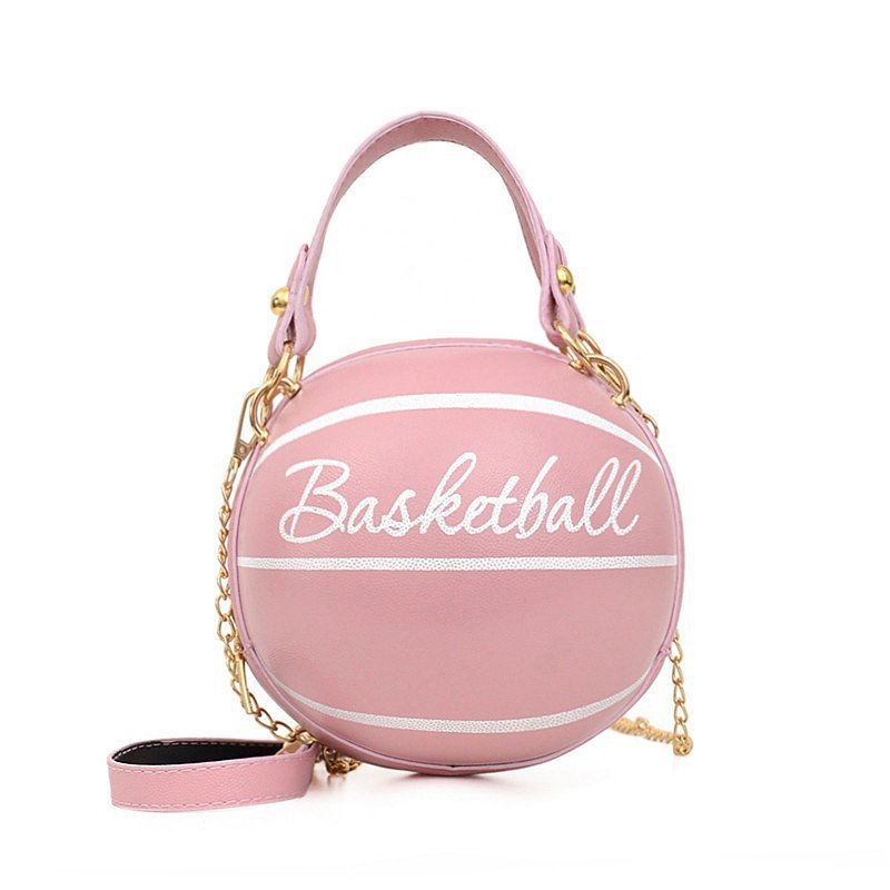Round Ball Crossbody Bag – PU Leather Chain Shoulder Handbag for Women