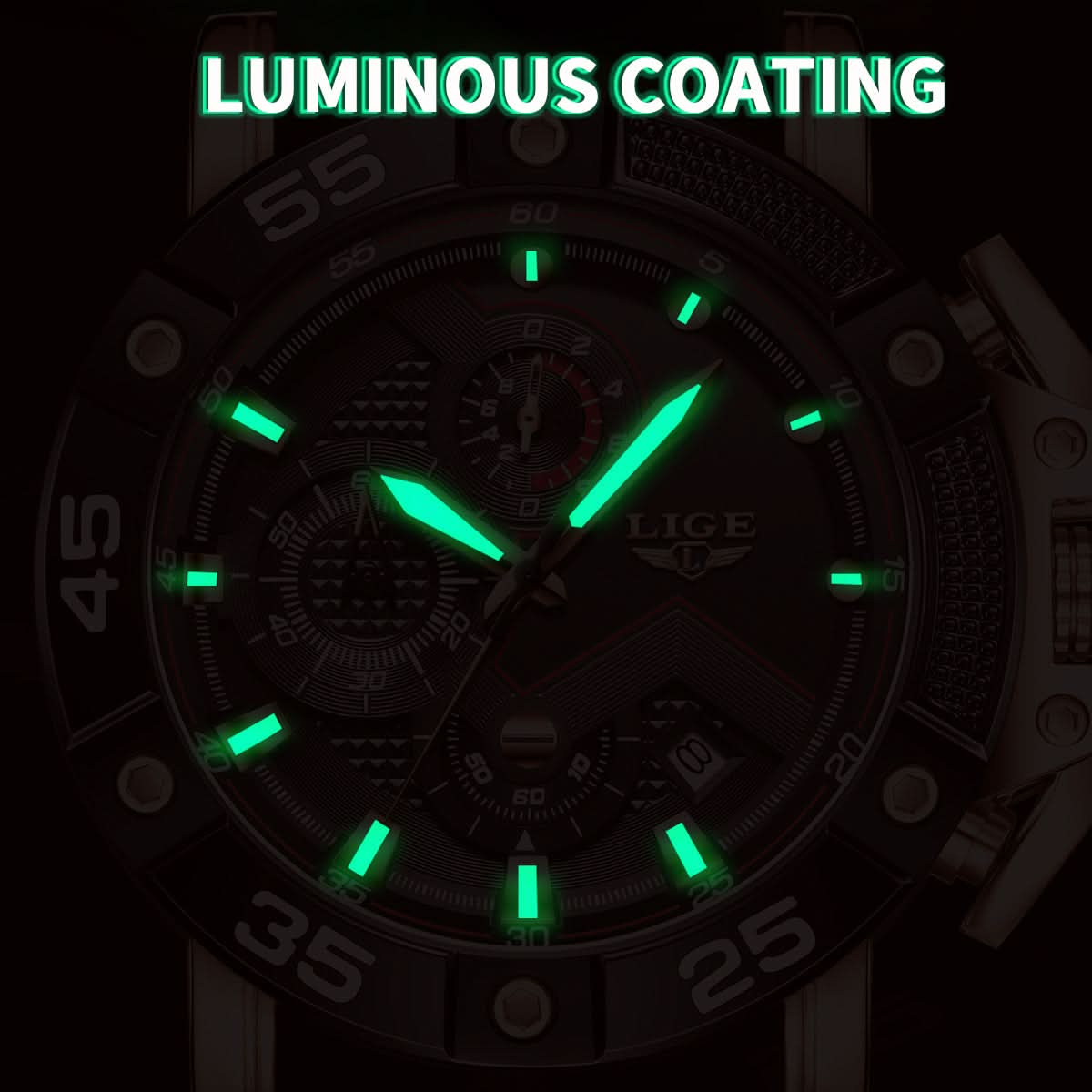 Men’s Chronograph Quartz Watch – Luminous Dial, Business Watch