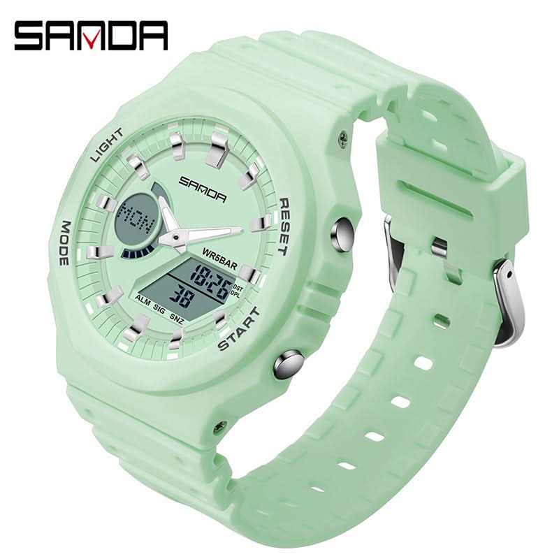 Men’s Dual Display Sports Watch – Waterproof, Multi-Functional Watch