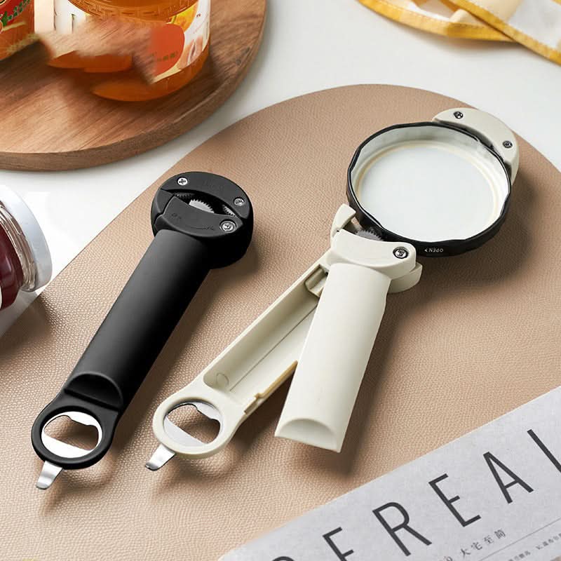 Multifunctional Can & Bottle Opener – Magnetic Lid, Screw Cap, Beer & Can Opener