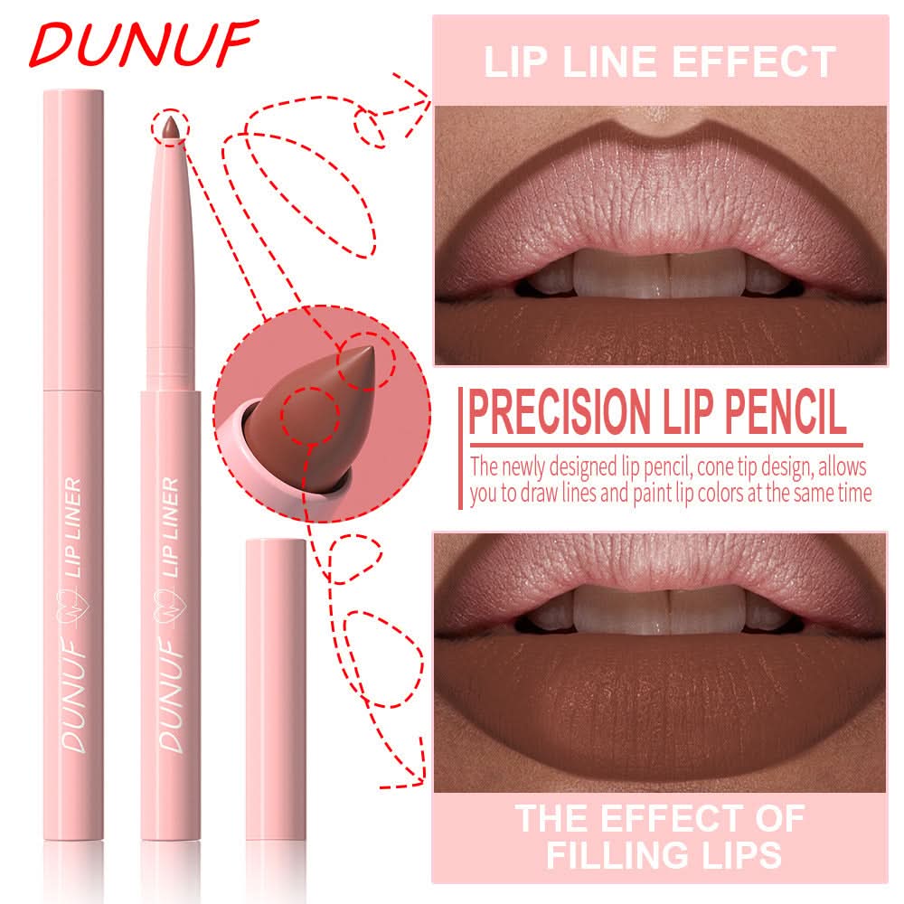DUNUF Matte Velvet Lip Liner Set – Easy to Apply, Long-Lasting