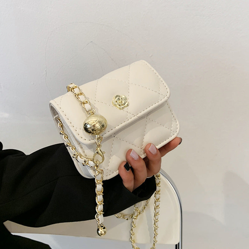 Mini Crossbody Phone Bag for Women – Classic Metallic Chain Shoulder Purse