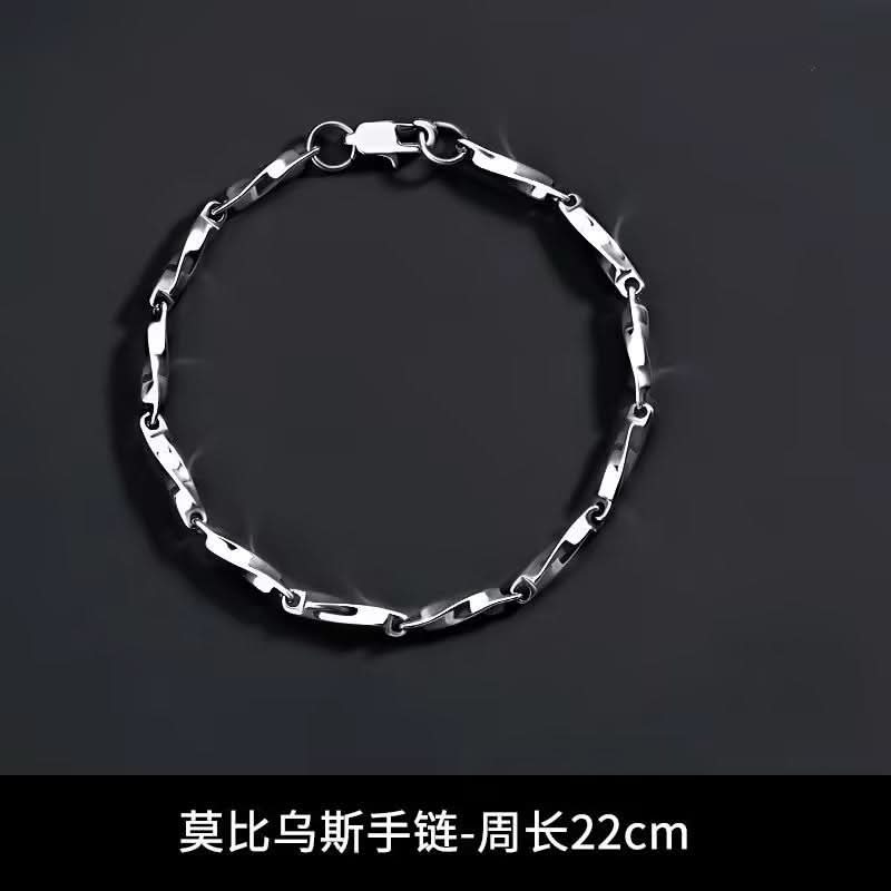 Men’s Minimalist Mobius Bracelet –Geometric Cuff