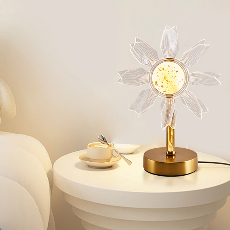 Modern Windmill Acrylic LED Table Lamp – USB Bedside Light