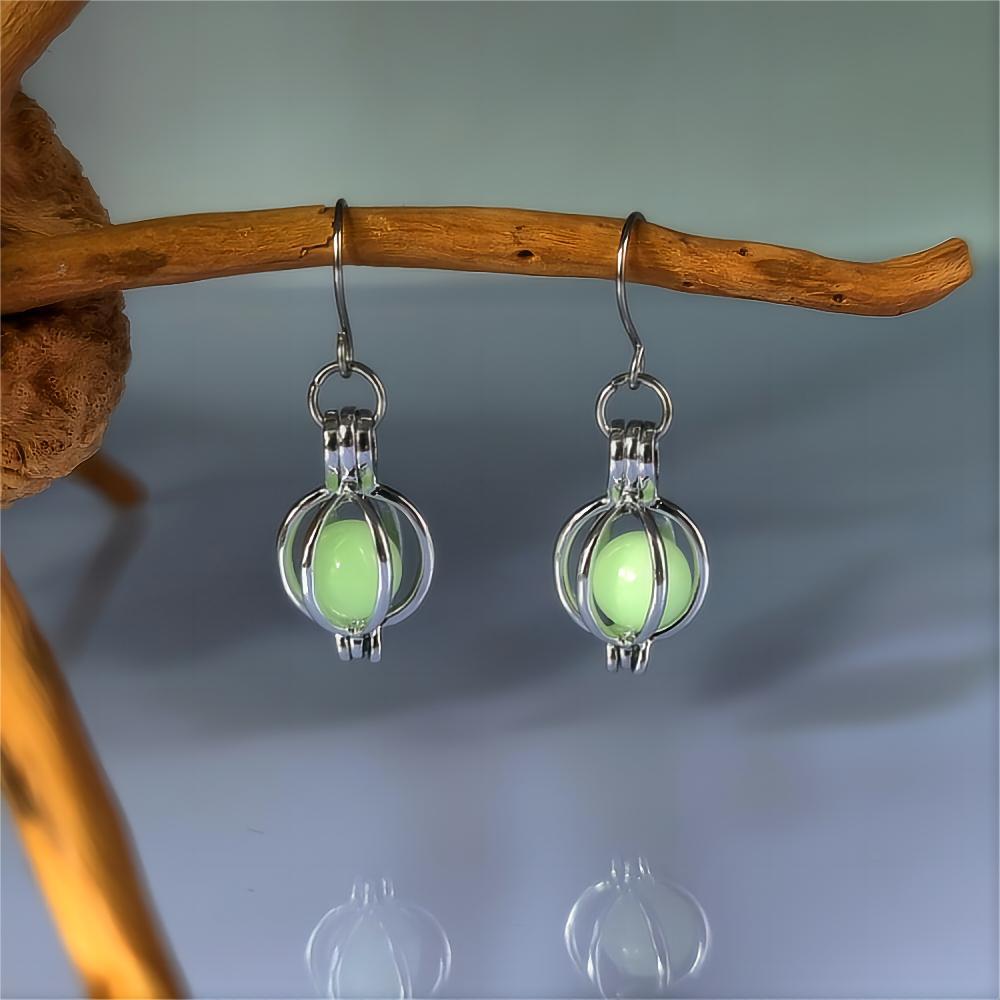 Luminous Pumpkin Halloween Earrings for Women – 3D Drop Hook Style