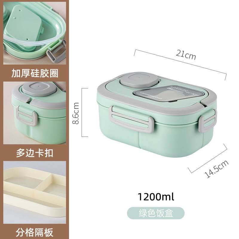 1200ml Double-Layer Microwaveable Lunch Box – For Work & School