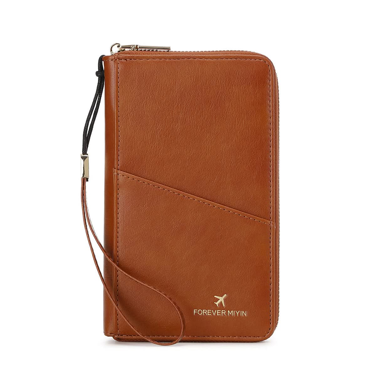 RFID Anti-Theft Travel Passport Wallet – Zipper Organizer for Documents & Tickets