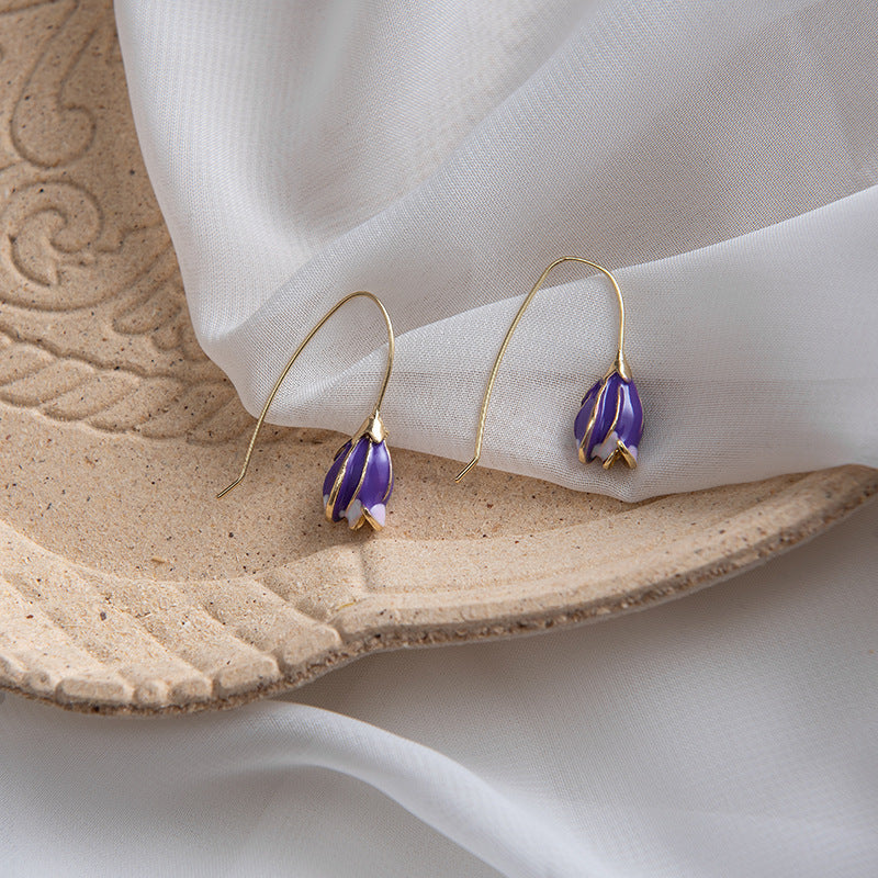 Tulip Flower Earrings for Women – Sweet Korean Retro Plant Jewelry