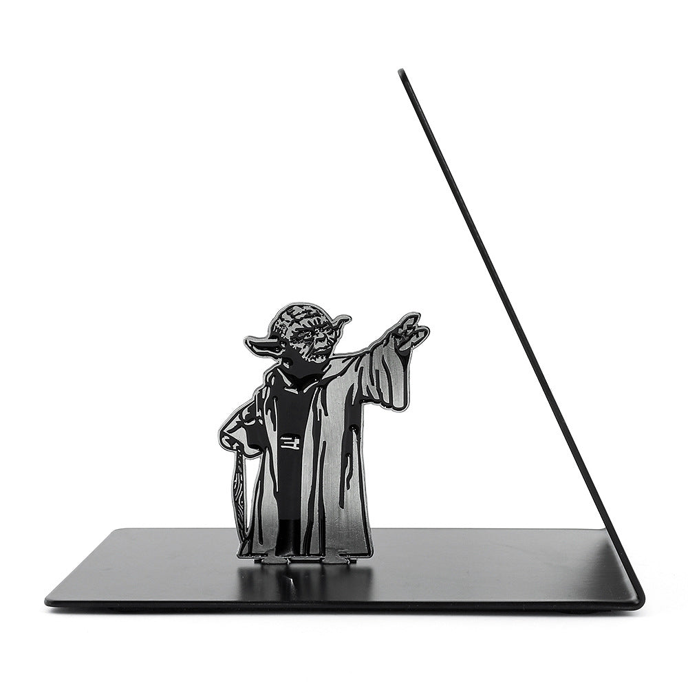 Star Wars Baby Yoda & Mandalorian Metal Bookends – Desktop Organizer
