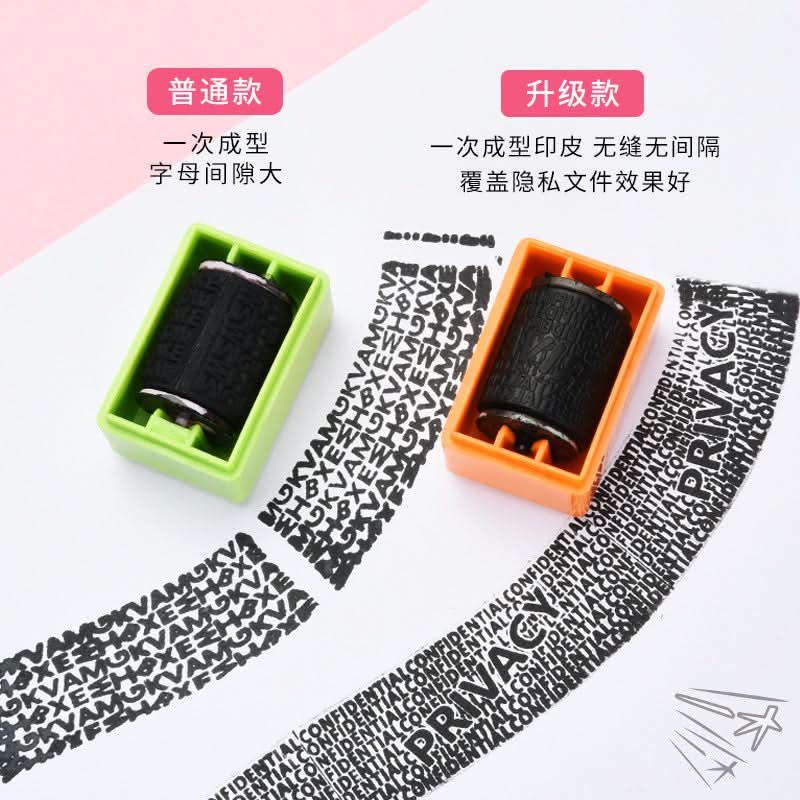 Privacy Roller Stamp for Confidential Documents