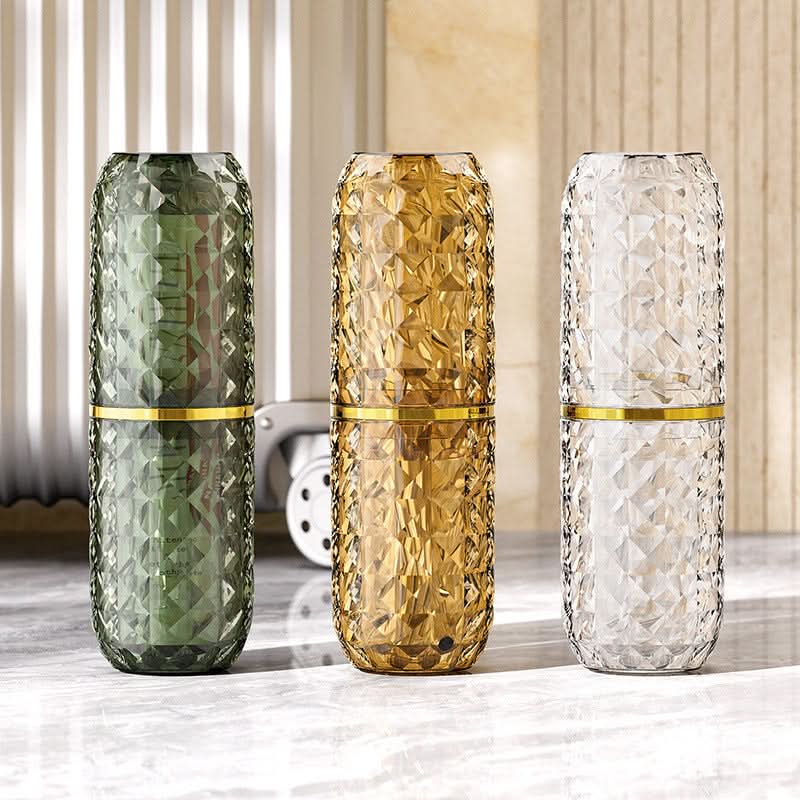 Double Mouthwash Cup Set – Toothbrush & Toothpaste Holder (201-300ml)