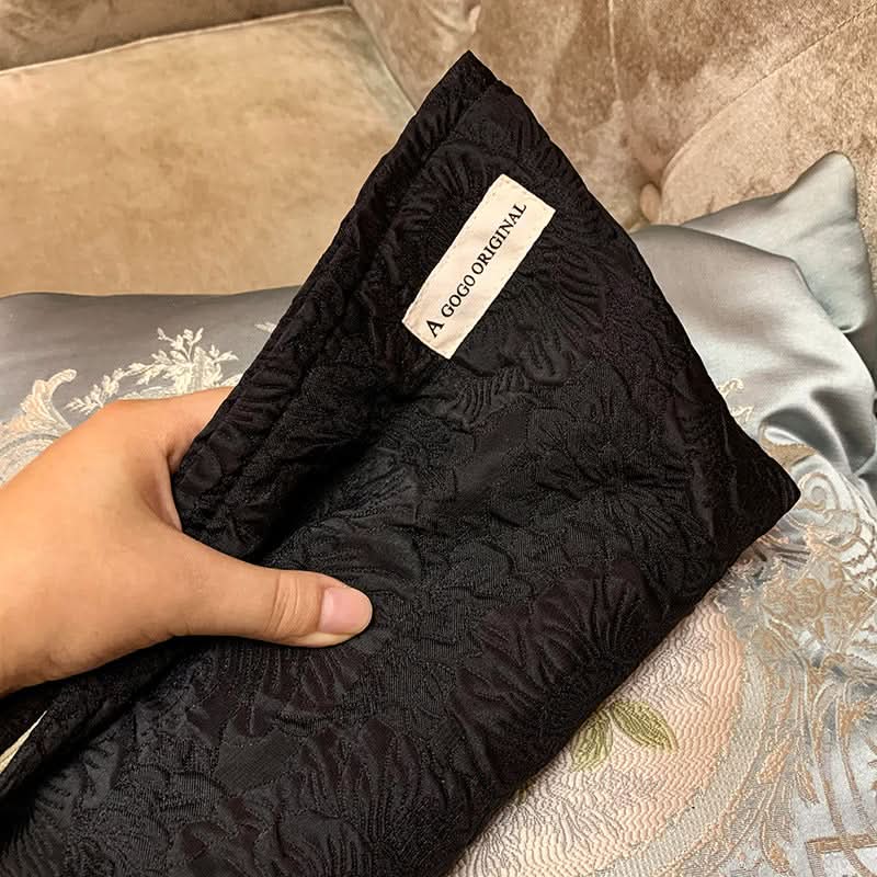 Hepburn-Style Canvas Cosmetic Bag – 3D Printed Travel Toiletry Organizer