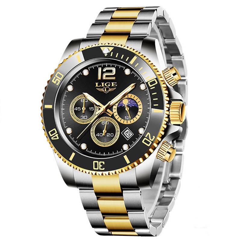 Men’s Quartz Sports Chronograph Watch with 24-Hour Dial & Calendar