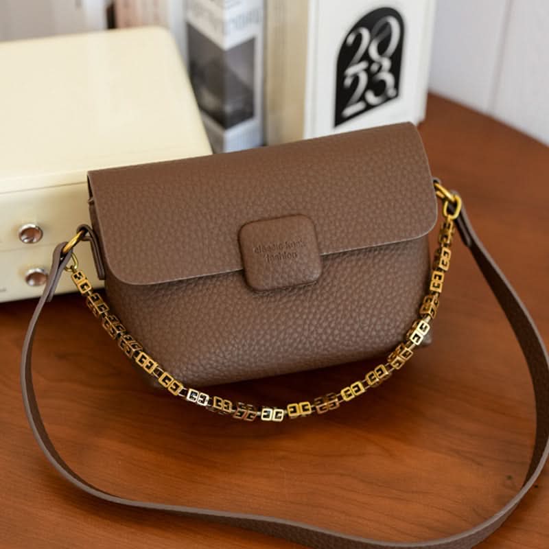 Women's Soft PU Leather Chain Crossbody Bag – Retro Style