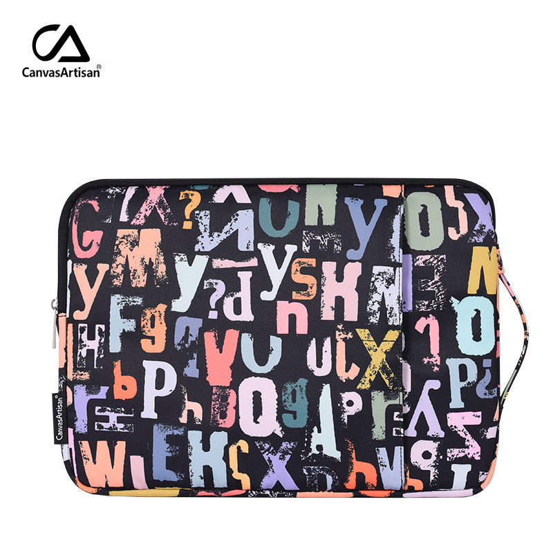 Urban Letters Laptop Sleeve – Waterproof & Shockproof Polyester Case for 11–15 Inch Devices