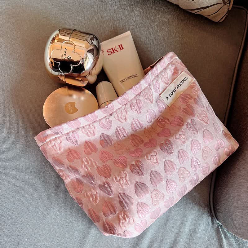 Canvas Travel Cosmetic Bag – Portable Makeup & Toiletry Organizer