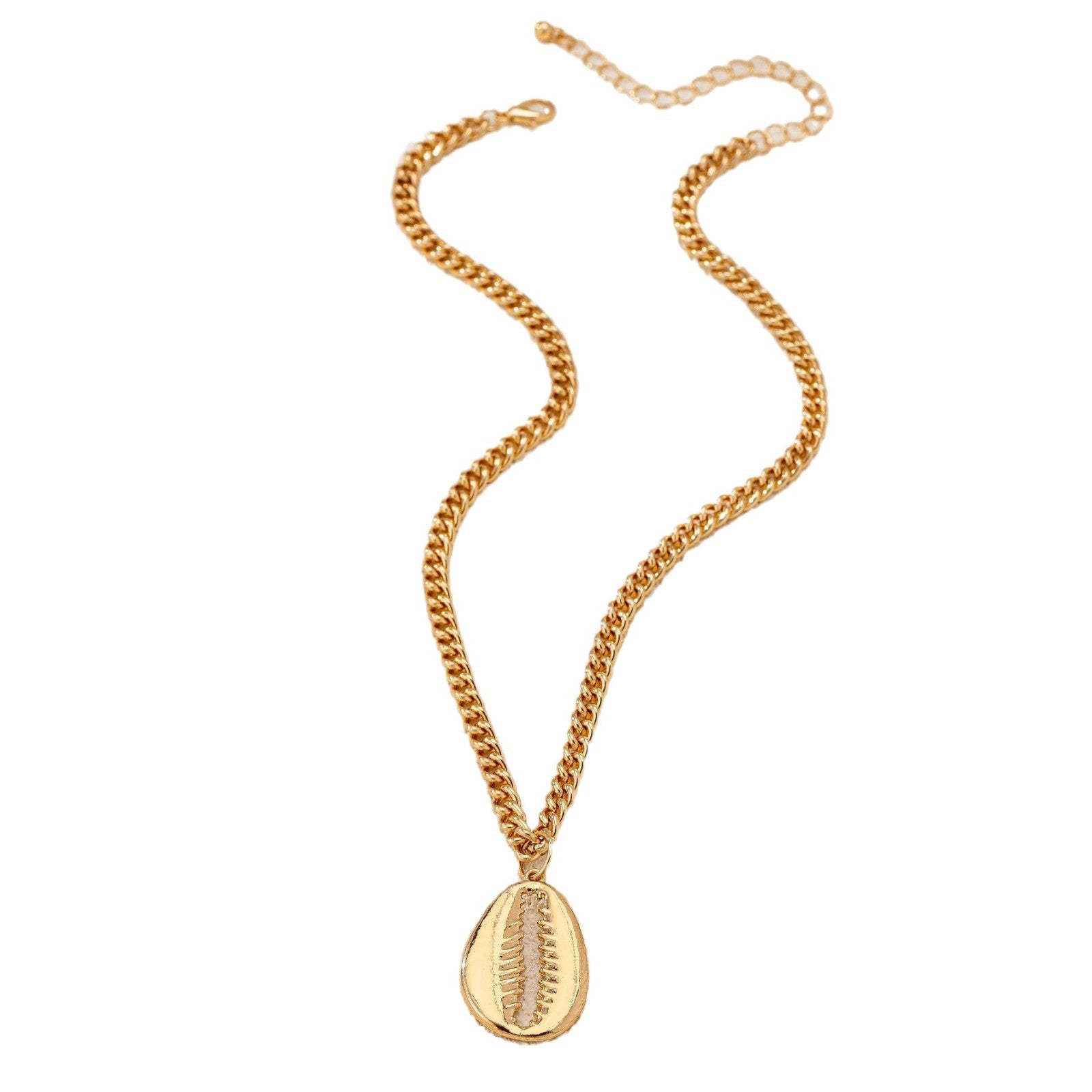 Korean Shell Pendant Necklace – Elegant Beach Style Jewelry for Women