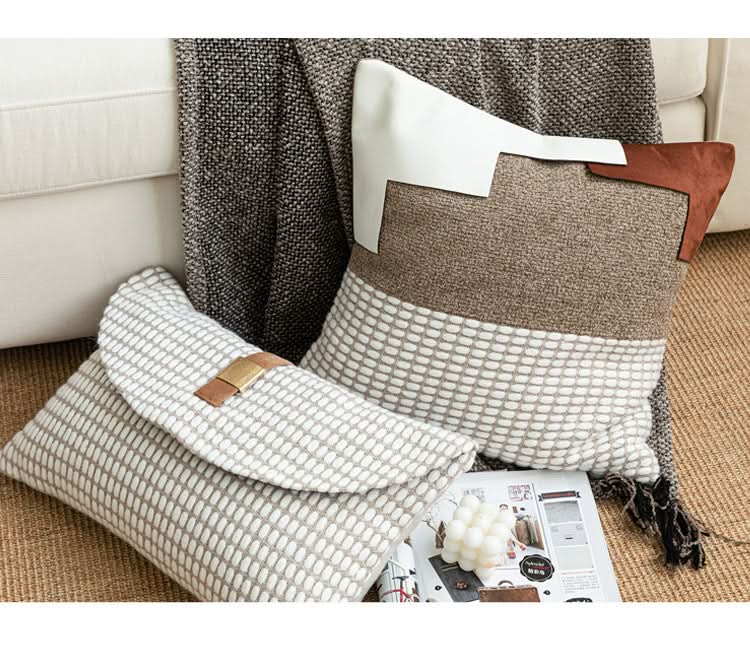 Premium Modern Wabi Style Pillow Cover - Soft Furnishing Cushion for Living Room