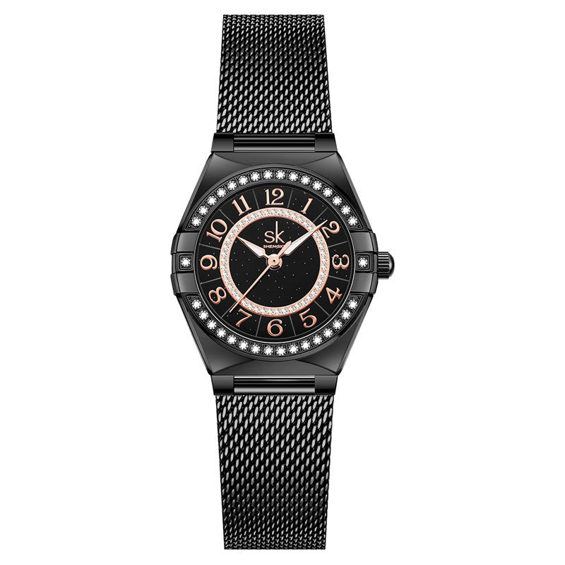 SK Women’s Quartz Watch – Numeral Dial, 30M Waterproof Round Dial Fashion Watch