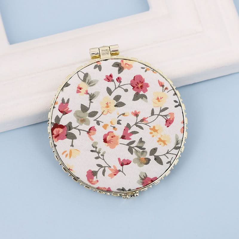 Chinese-Style Portable Mini Makeup Mirror - Double-Sided Folding Design (Set of 2 pcs.)