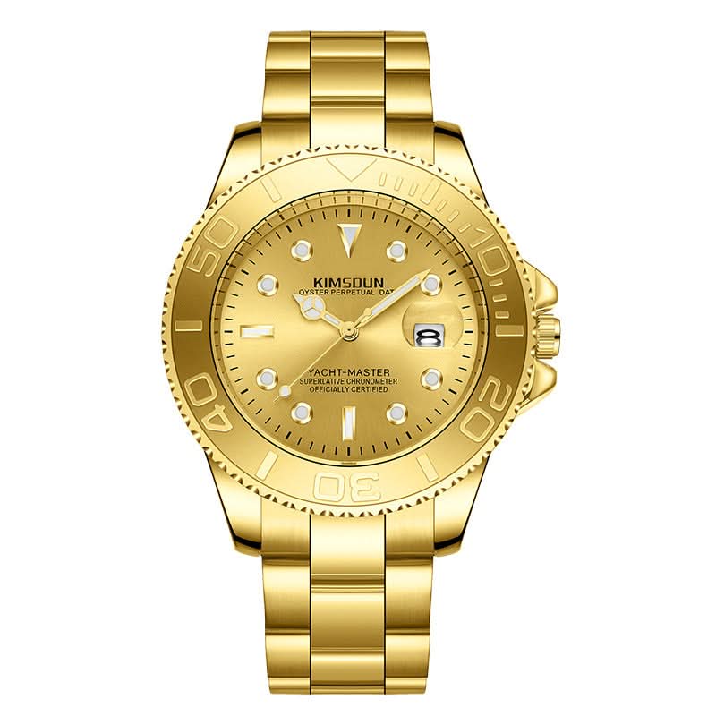 Men’s Luxury Yacht Watch – Stainless Steel Strap, Luminous Dial